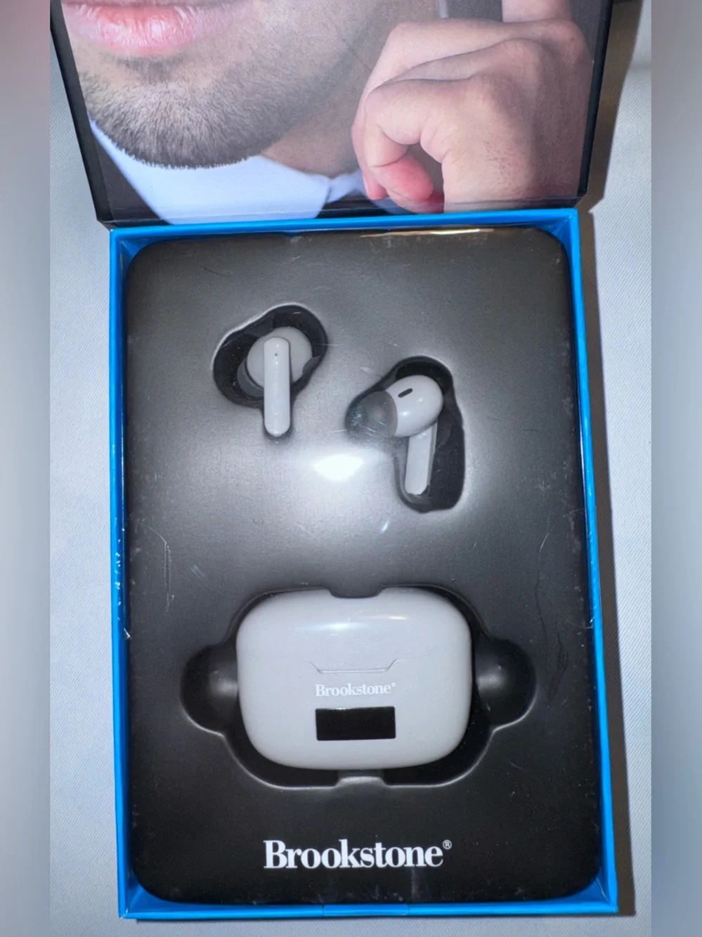 Brookstone EliteTouch True Wireless Pro Earbuds in Grey, NEW in Sealed Box